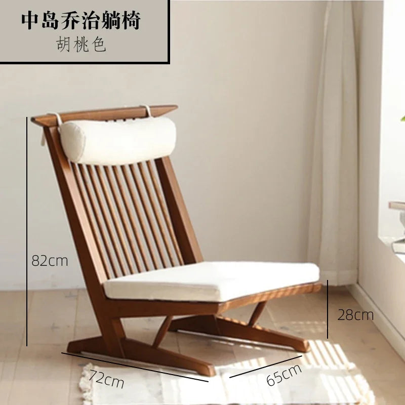 Afralia™ Solid Wood Rocking Chair | Balcony Leisure Recliner | Nordic Retro Design