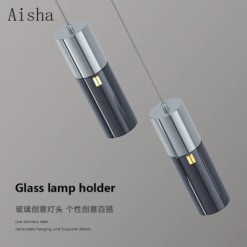 Afralia™ Minimalist Glass Pendant LED Lamp for Bedroom, Restaurant, and Balcony Lighting