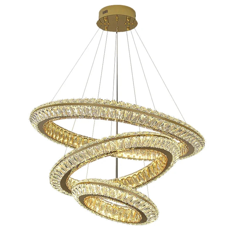 Afralia™ Modern Crystal Chandelier LED Pendant Lamp for Elegant Home Decor