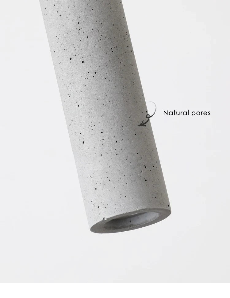 Afralia™ Concrete Tube Pendant Light Chandelier