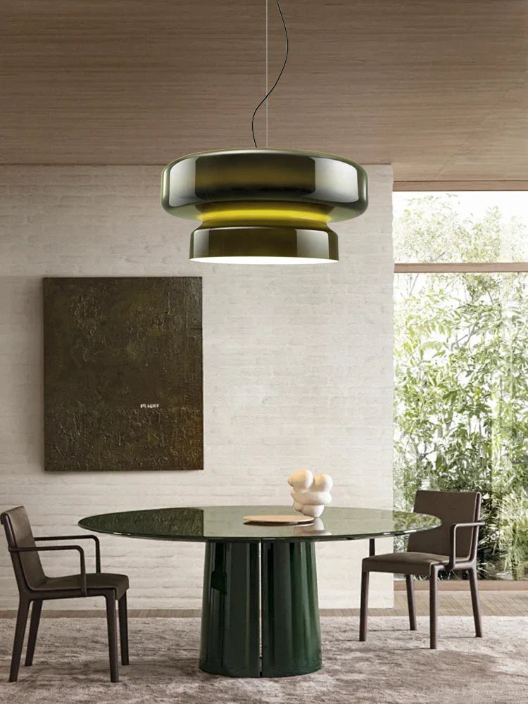 Afralia™ Amber Glass Ceiling Pendant Lights for Kitchen Island Dining Table Decoration