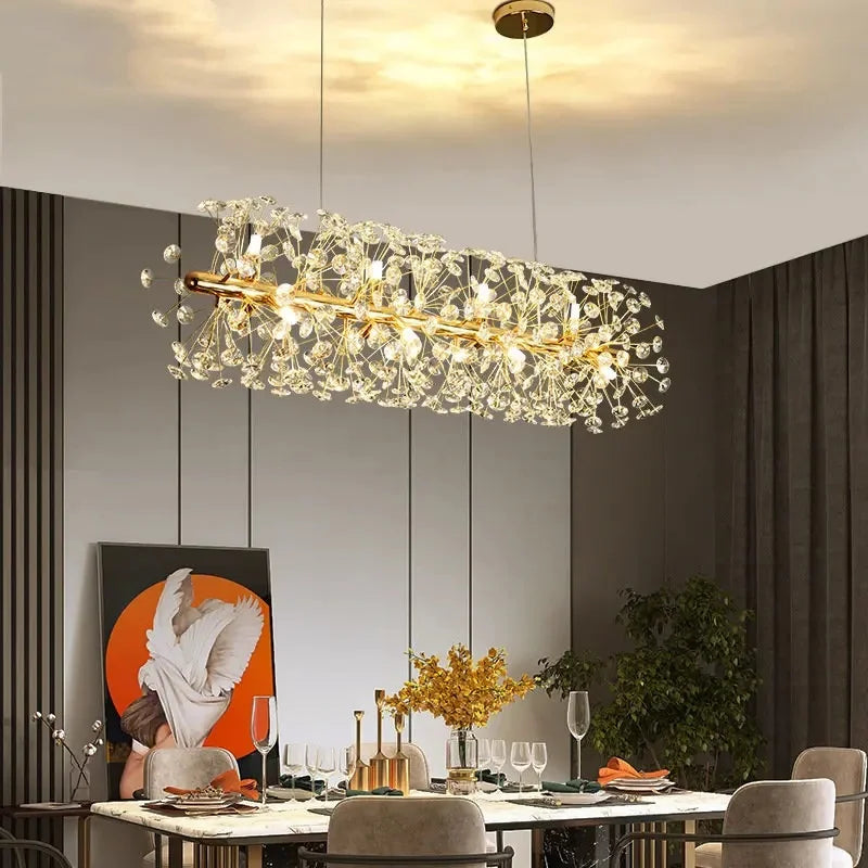 Afralia™ LED Ceiling Chandelier for Home Décor & Lighting in Living Room, Bedroom, Kitchen & Dining