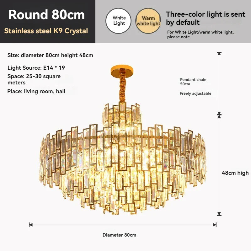 Afralia™ Golden Branch Crystal Chandelier for Bedroom & Living Room