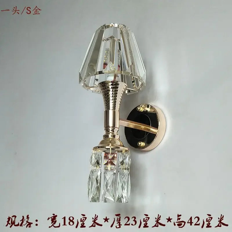 Afralia™ K9 Crystal Wall Lamp for Living Room and Bedroom Atmospheric Lighting