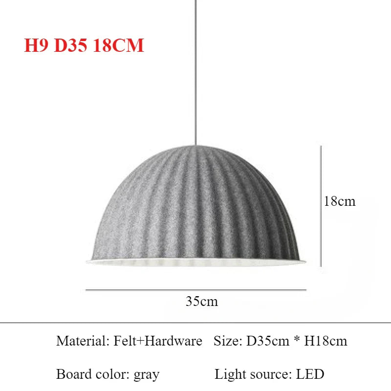Afralia™ Nordic Felt Pendant Lamp LED Colorful Designer for Living Room Kitchen Island Dining Light