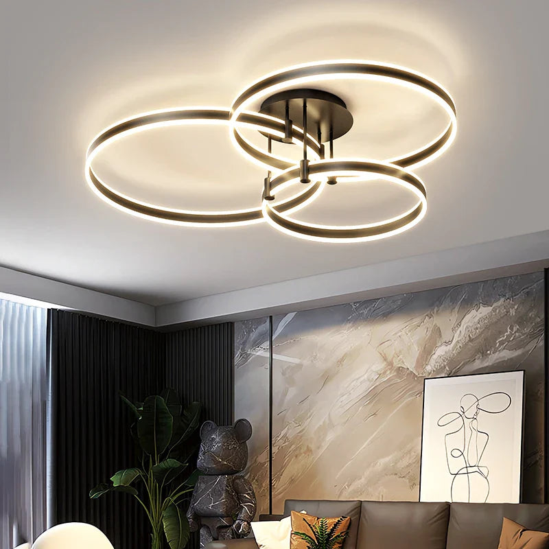 Afralia™ LED Acrylic Chandeliers Up/Down Lights Lusters for Living Room Bedroom Home Decor