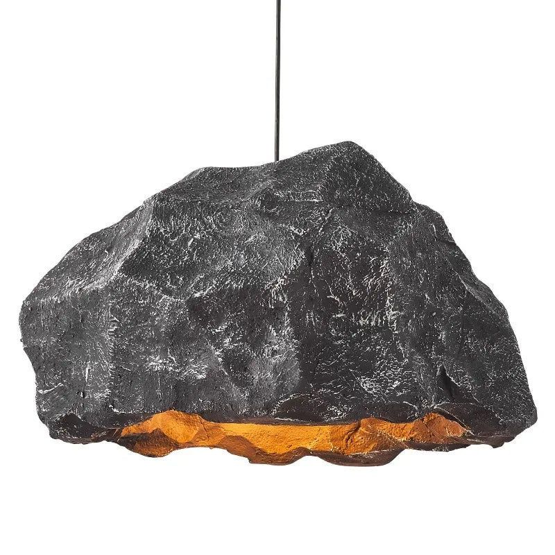 Afralia™ Rock Shape LED Chandelier - Nordic Resin Pendant Lamp for Living Room