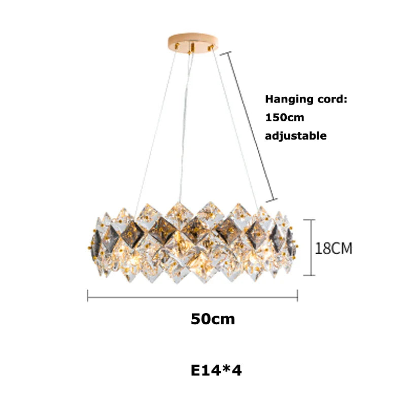 Afralia™ Luxury Crystal Chandelier Lighting for Dinning Room