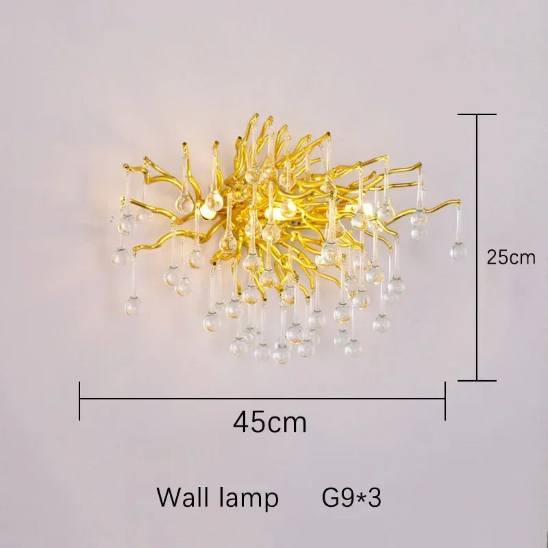 Afralia™ Crystal Branch Chandelier | Indoor Luxury Gloss Light for Living & Dining Room