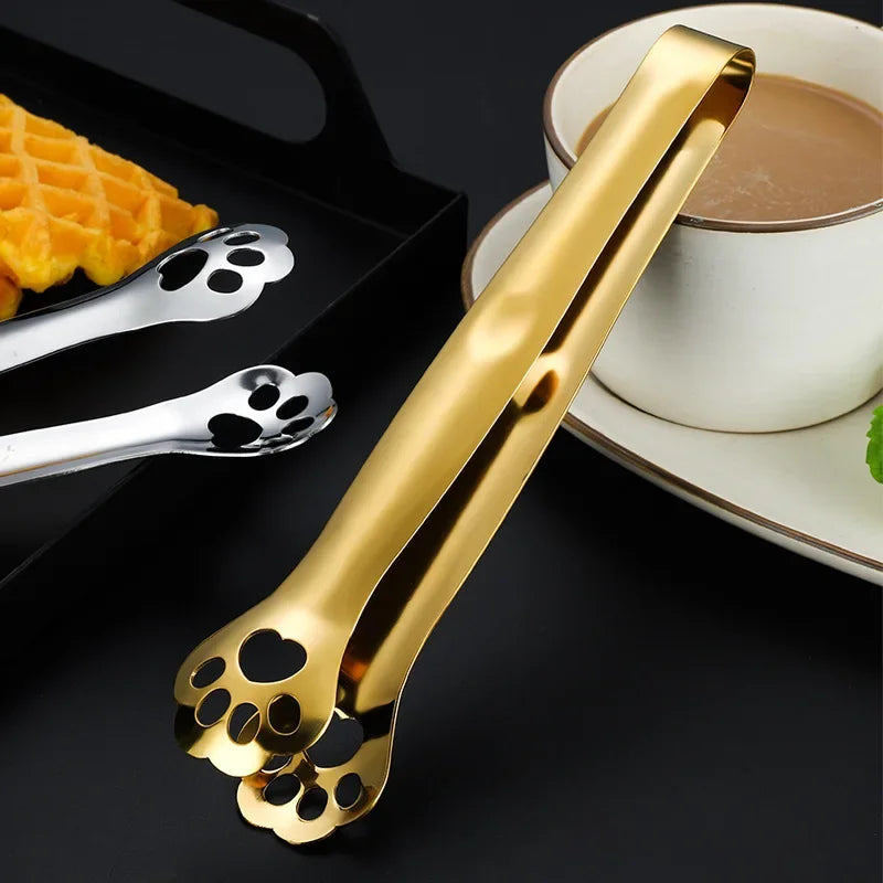 Afralia™ Stainless Steel Cat Claw Food Tongs