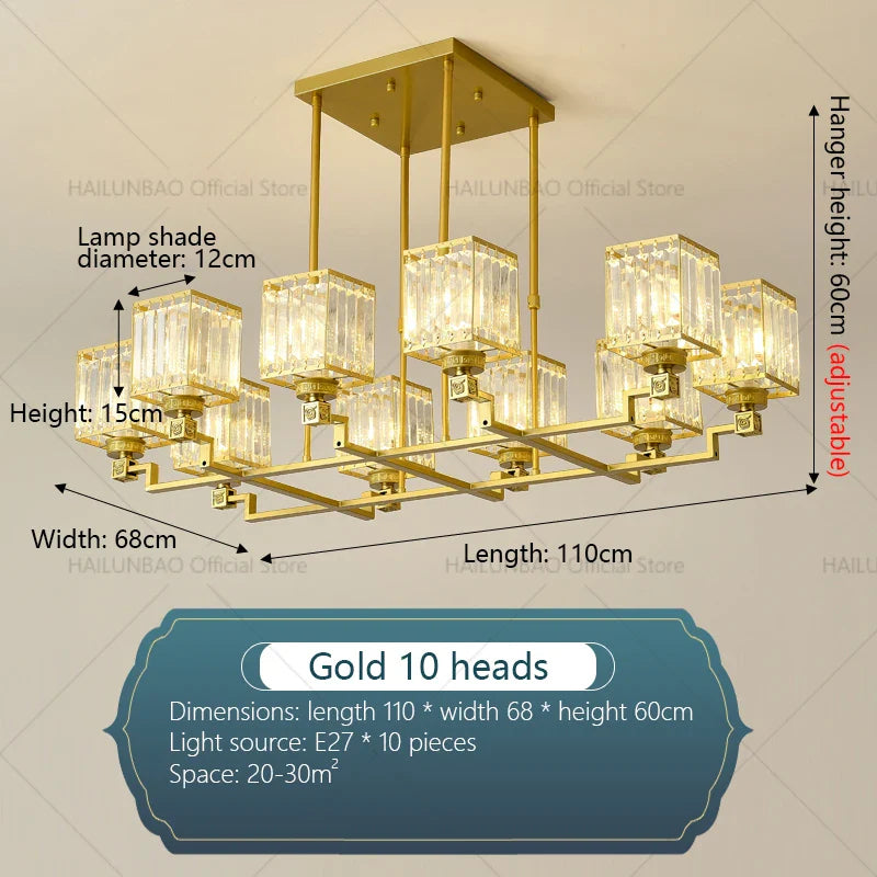 Afralia™ Crystal Chandelier: Modern Light Luxury for Living Room, Bedroom, Restaurant, Villa, Hotel