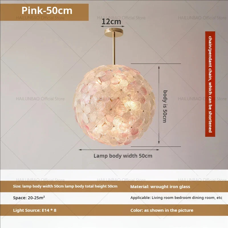 Afralia™ Sweet Cherry Petals Chandelier Study Lamps
