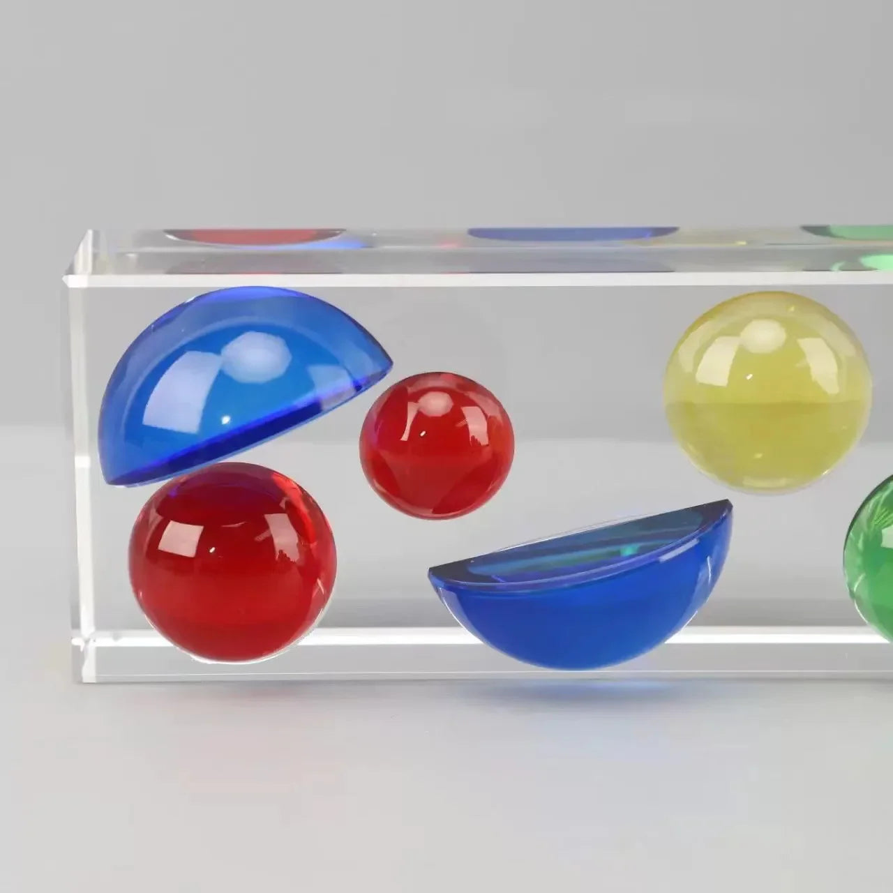 Afralia™ Colorful Crystal Sphere Half Round Home Decoration Ornament