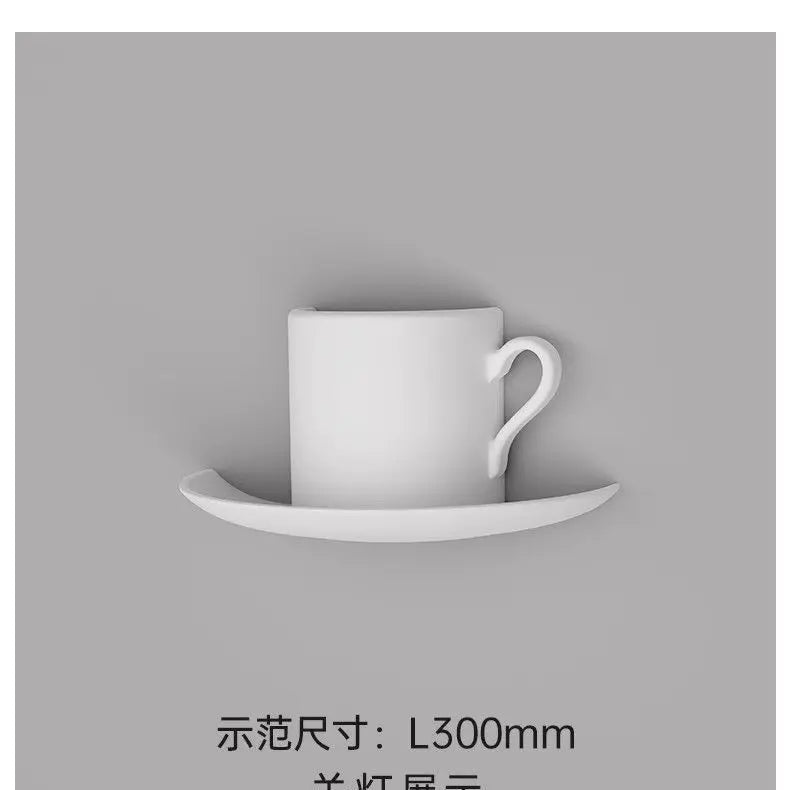 Afralia™ Teacup Wall Lamp G9 White Plaster Light for Bedroom Living Room Stairway