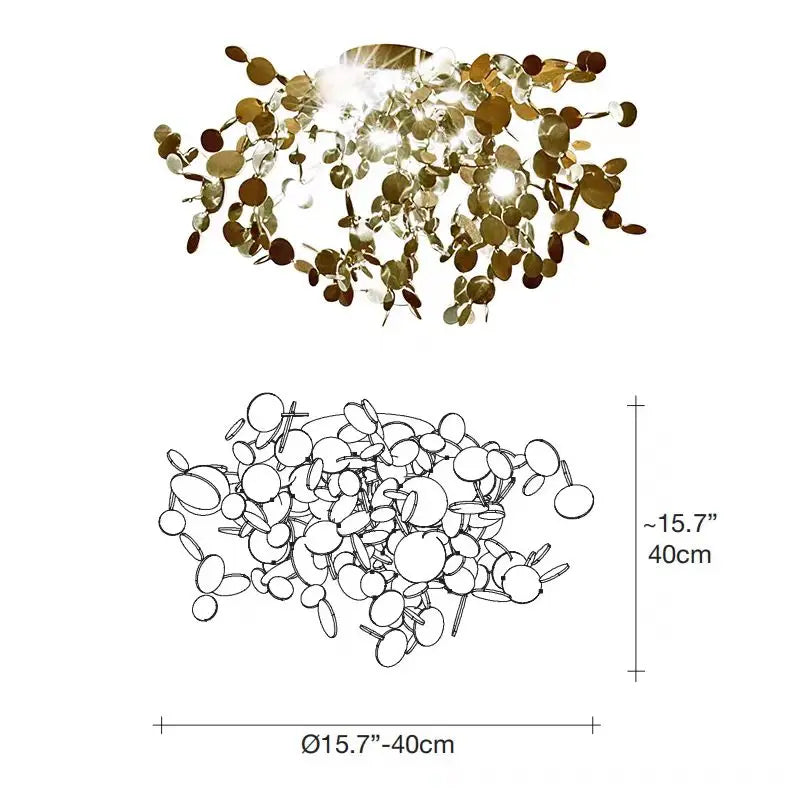 Afralia™ Gold LED Ceiling Pendant Light Fixture for Home Decoration and Modern Living