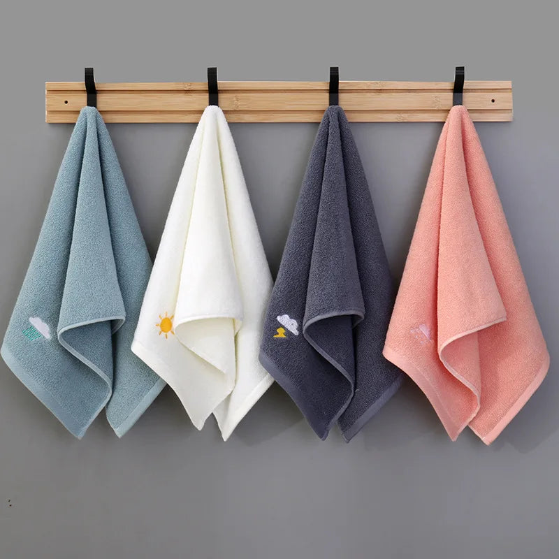 Afralia™ Kids Weather Embroidery Cotton Terry Towel - High Quality Turban for Face and Hair