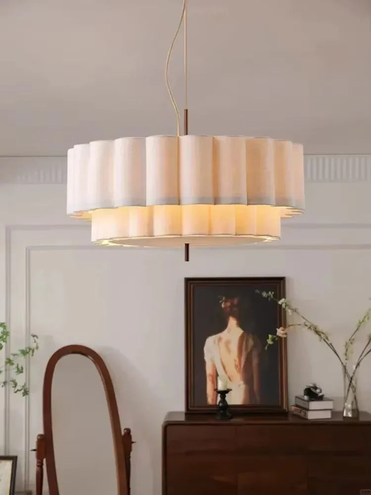 Afralia™ Bohemia Fabric Chandelier Pendant Lamp for Living Room, Bedroom - Modern Indoor Lighting Fixtures