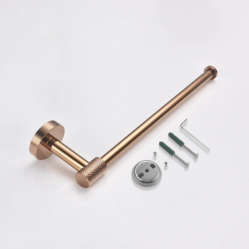 Afralia™ Rose Gold Stainless Steel Bathroom Accessories Set