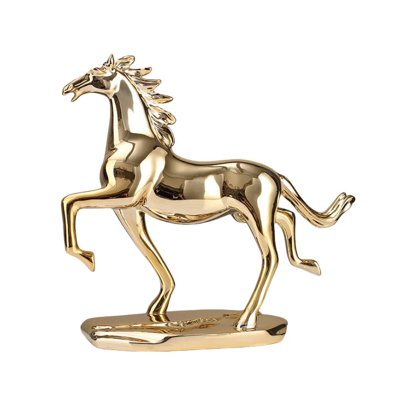 Afralia™ Lucky Horse Resin Home Decoration Sculpture