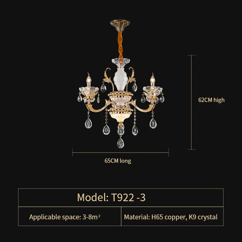 Afralia™ Elegant Crystal Chandelier for Living Room, Dining Room, and Bedroom