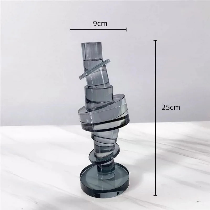 Geometric Crystal Sculpture Ornament by Afralia™ - Transparent Home Decor Figurines