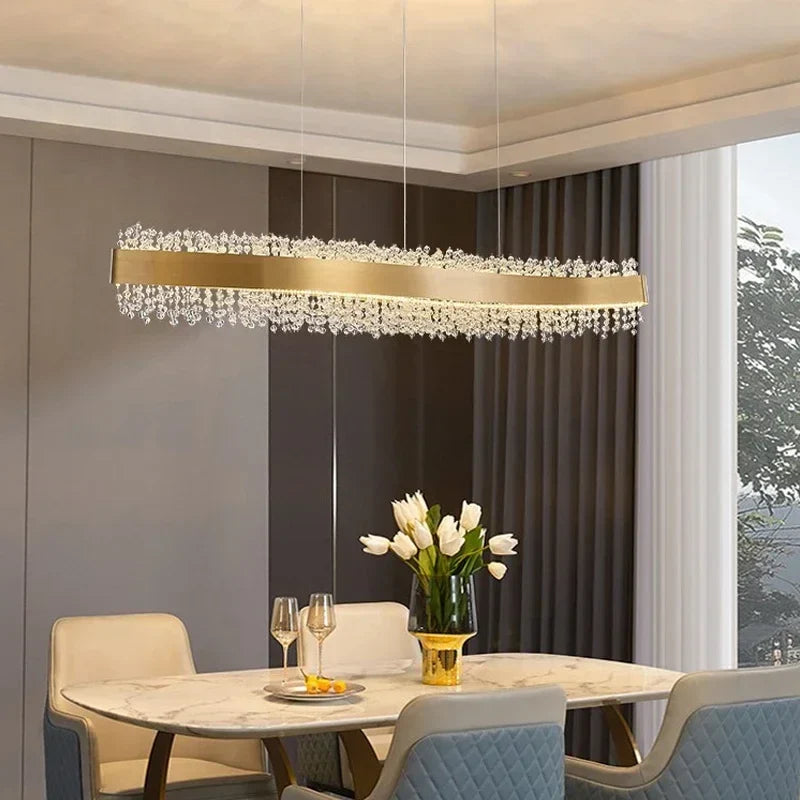 Afralia™ Crystal Chandeliers: Modern Luxury Lighting for Dining Room, Bar, Ceiling - Pendant Fixtures