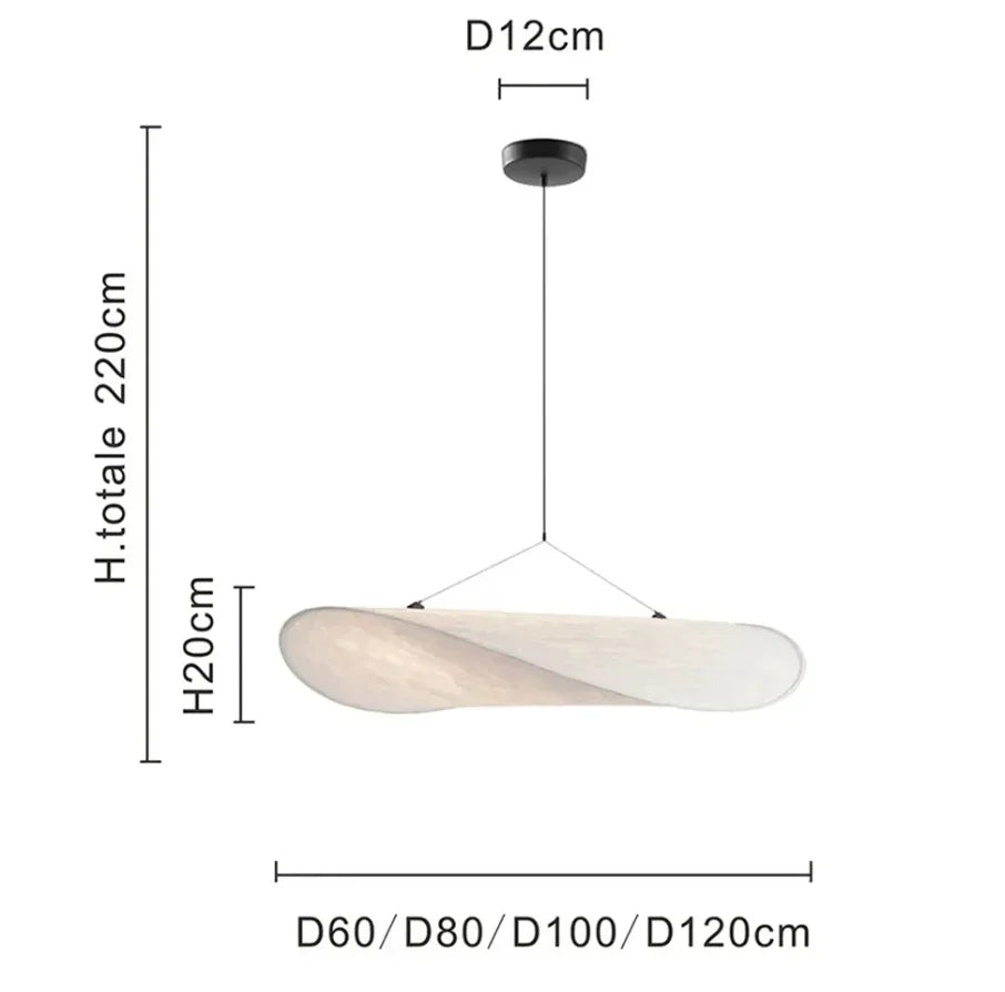 Afralia™ Silk Pendant Chandelier for Living Room Bedroom Restaurant - Modern Nordic Indoor Lighting Fixtures