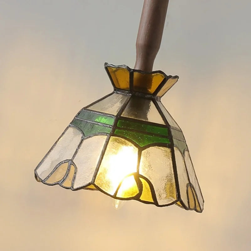 Afralia™ Glass Walnut LED Pendant Lamps: Modern Copper Lighting for Living Room, Bedroom, and Corridor