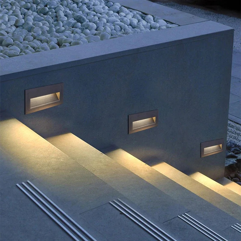 Afralia™ LED Embedded Wall Light for Outdoor Step&Stair, IP65 Waterproof Recessed Wall Lamp