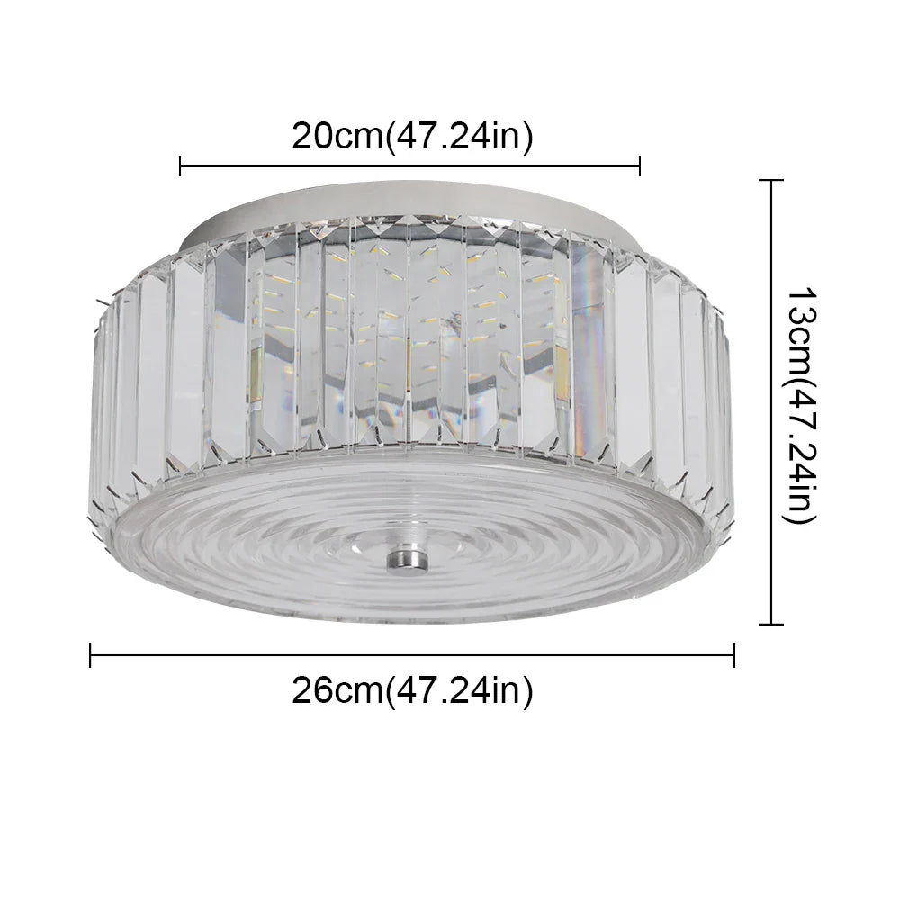 Afralia™ Crystal LED Ceiling Chandelier Light Circle Design Indoor Lighting