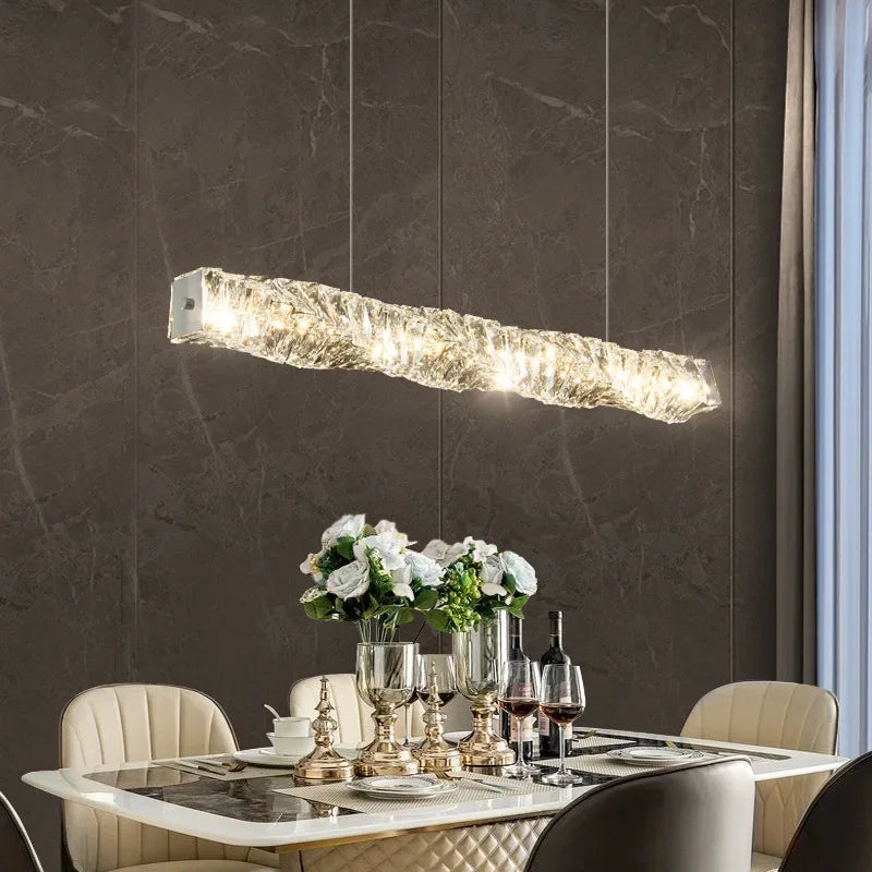 Afralia™ Modern Crystal LED Ceiling Chandelier for Luxury Living Room Décor