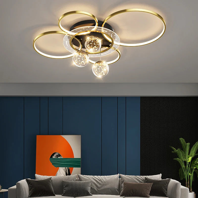 Afralia™ Rings Circle Ceiling Light for Living Dining Bedroom Decor