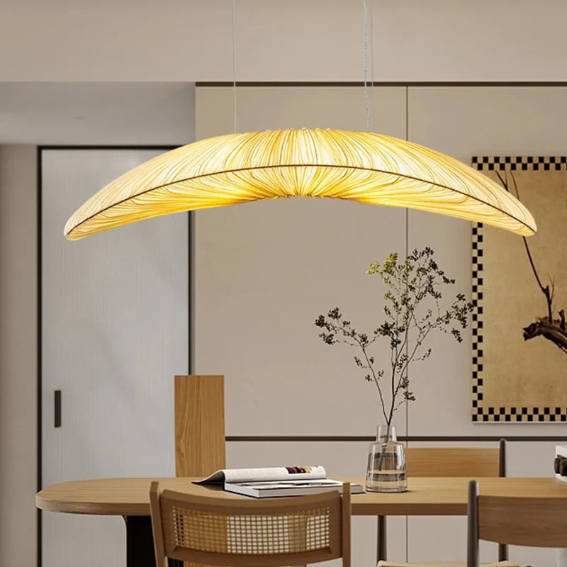 Afralia™ Wabi Sabi Fabric Pendant Light for Dining Room and Bar Decor