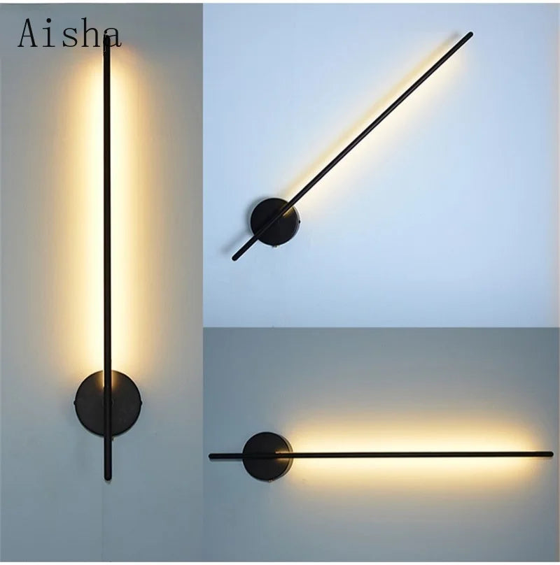 Afralia™ Nordic Style Long Strip Wall Lamps for Living Room Art Decor and Bedroom Lighting