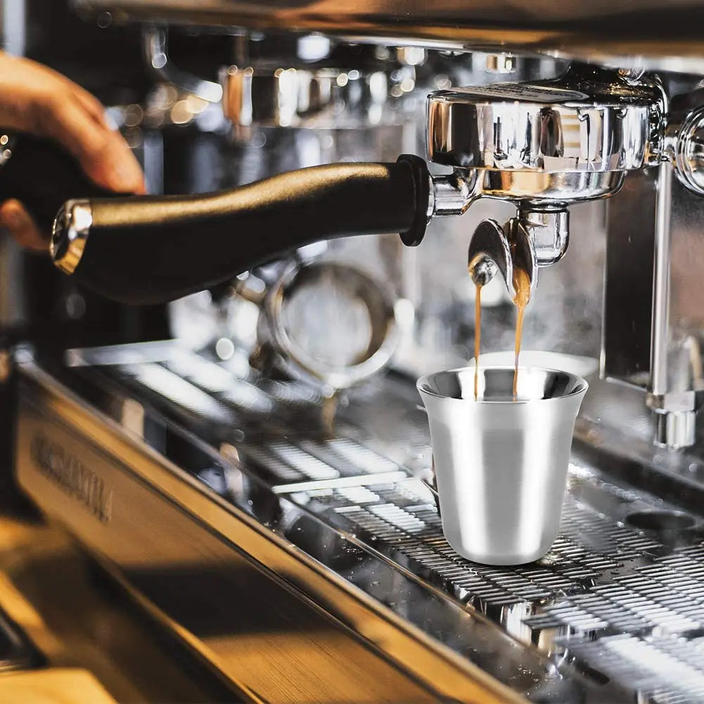 Afralia™ Double Walled Espresso Cups, Insulated Coffee Tumbler, Unbreakable Stainless Steel Cup