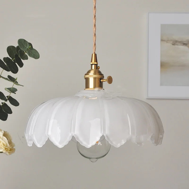Afralia™ White Glass LED Pendant Lights, Adjustable Hanging Light for Aisle, Restaurant, Bedroom