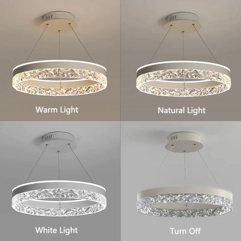 Afralia™ Modern LED Chandelier Pendant Lamp for Home Ceiling Lighting