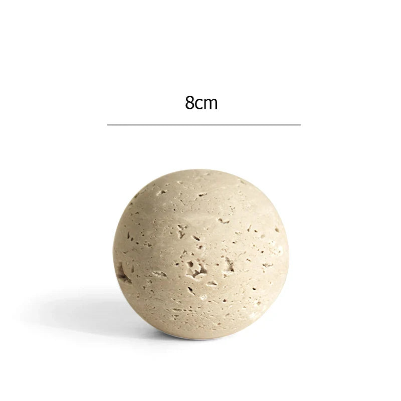 Afralia™ Archway Shape Travertine Sculpture Figurine Statue for Home Decor