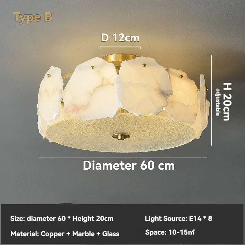 Afralia™ Nordic Marble LED Pendant Light: Modern Round Chandelier Ceiling Lighting for Living Room, Dining Room, Bedroom