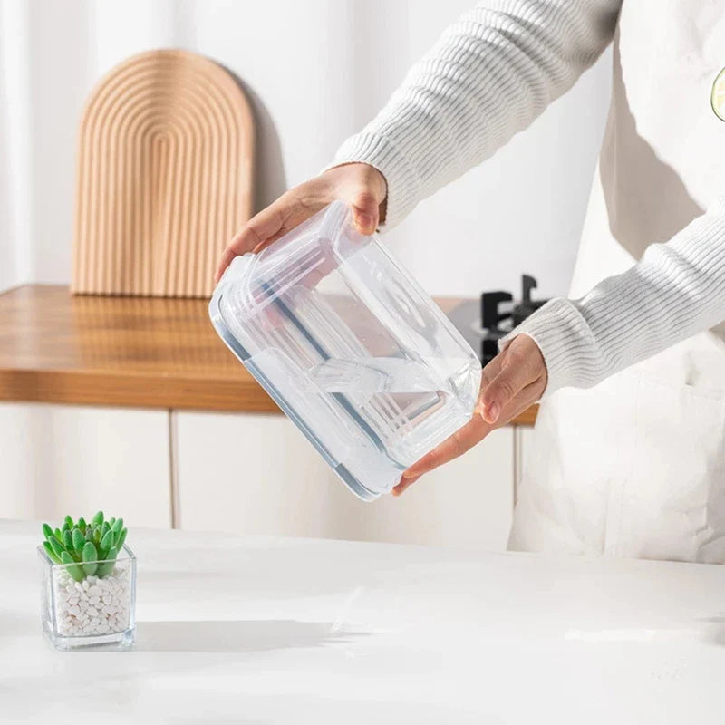 Afralia™ Fridge Storage Containers with Drain Basket for Kitchen Organization