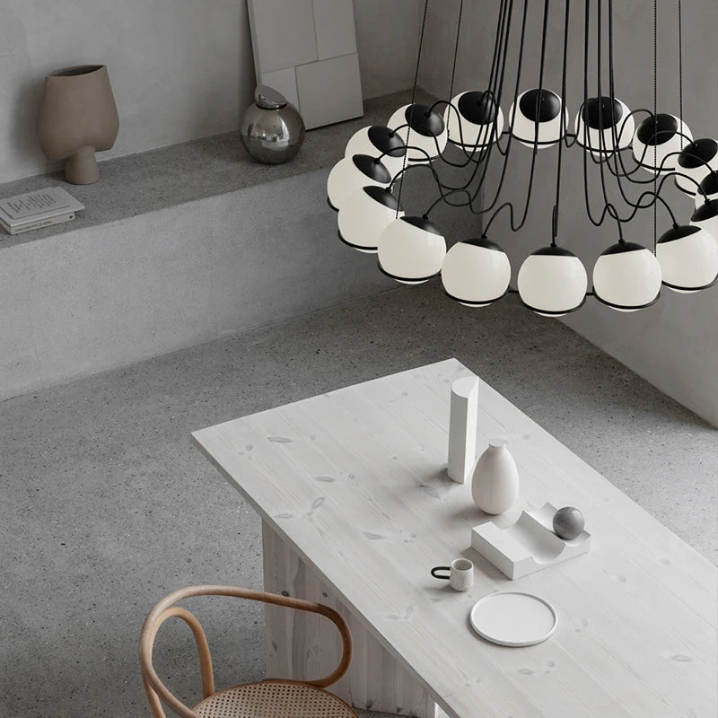 Afralia™ Glass Shade LED Pendant Lights for Modern Nordic Minimalist Home Decor