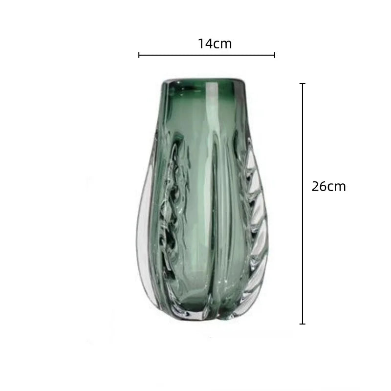 Afralia™ Crystal Vase: Elegant Glass Flower Pot Home Decor and Terrarium Arrangement