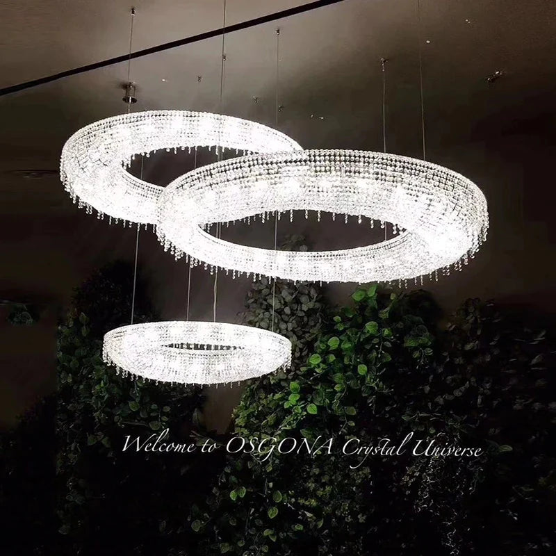 Afralia™ Crystal Chandelier: Luxury Oval LED Pendant Light for Living & Dining Room