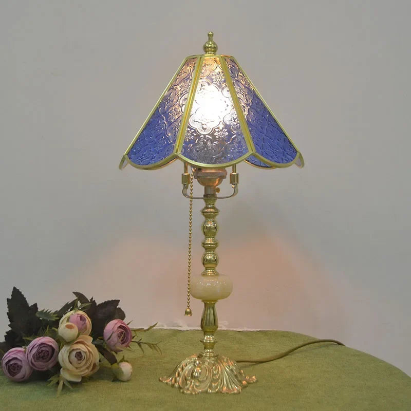 Afralia™ Brass Desk Lamp - French Retro Minimalist Light Luxury Bedroom Nostalgia