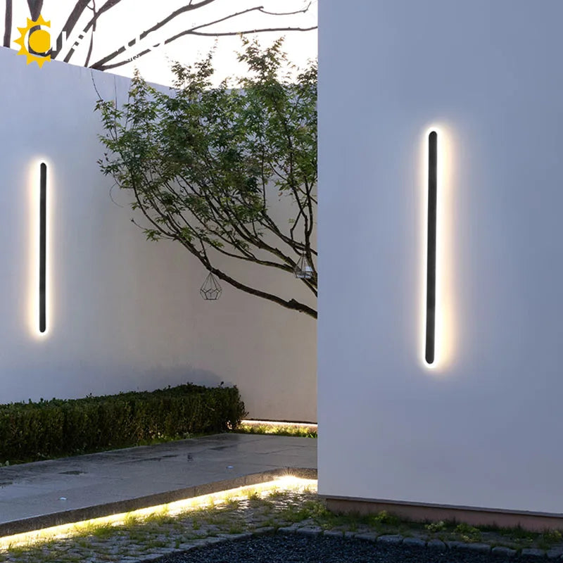 Afralia™ Outdoor LED Wall Lamp Aluminum Garden Sconce Light IP65 Waterproof 110V 220V