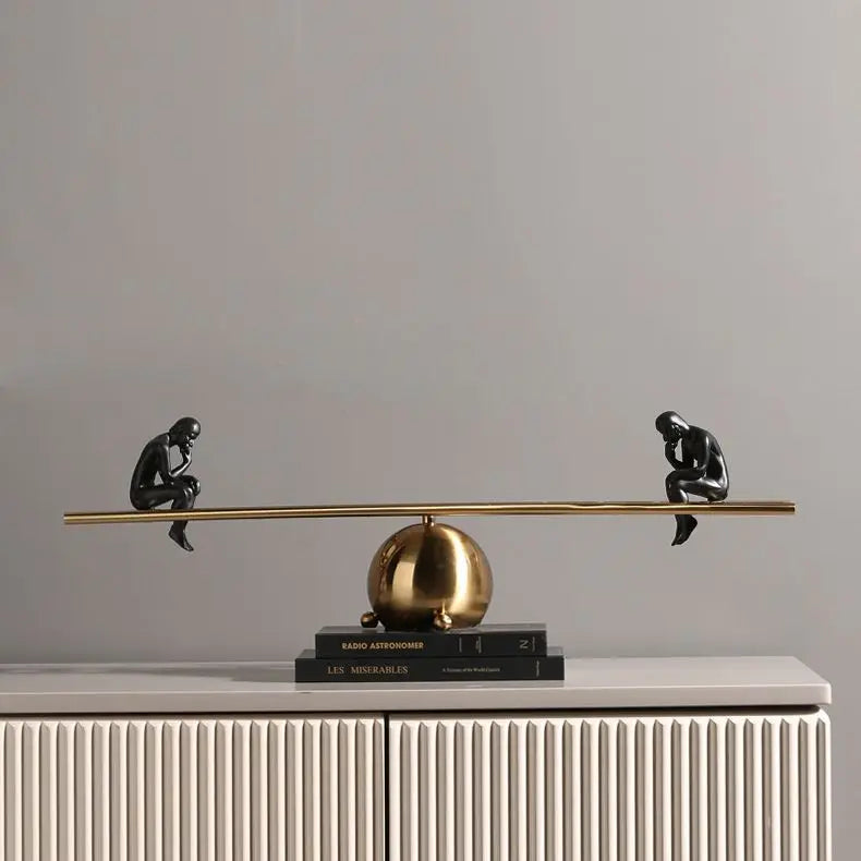 Afralia™ Thinker Sculpture Modern Abstract Figures Desk Decoration Home Decor Ornaments