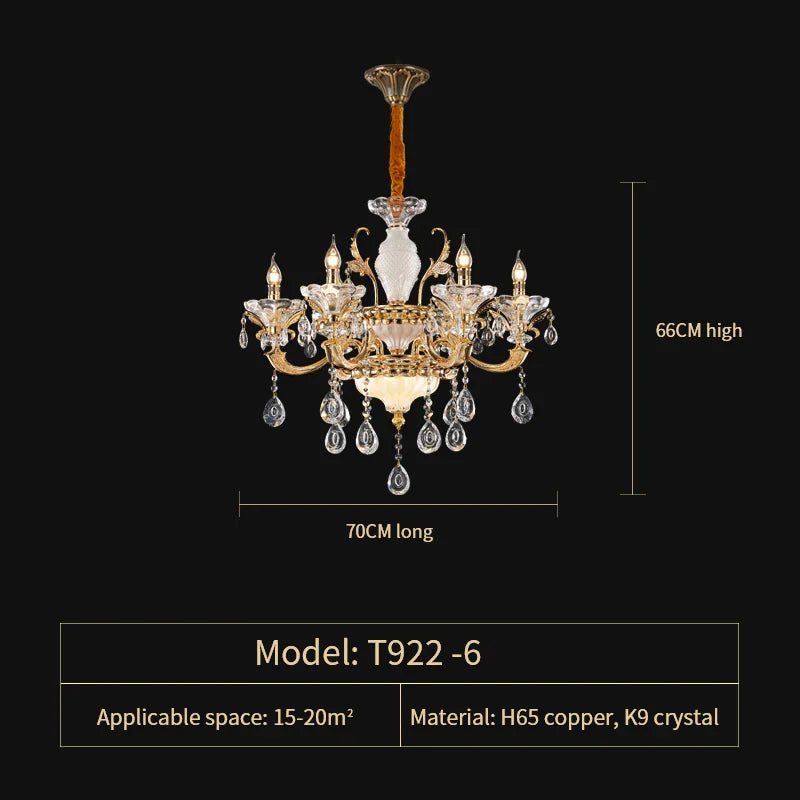 Afralia™ Elegant Crystal Chandelier for Living Room, Dining Room, and Bedroom