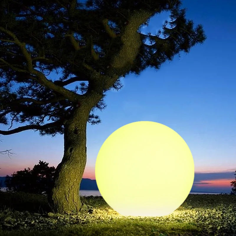Afralia™ RGB Ball LED Lawn Light with Remote Control for Outdoor Garden Decoration
