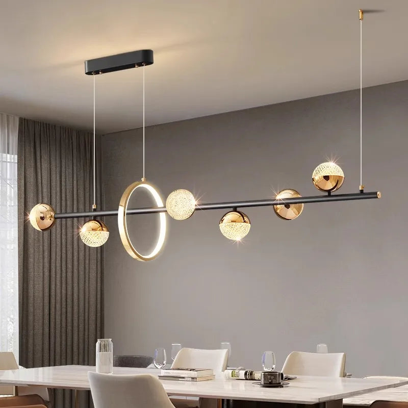 Afralia™ Modern LED Ceiling Lamp Chandelier Indoor Decorative Lighting