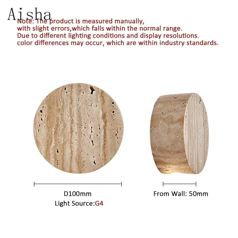 Afralia™ Yellow Stone Wall Lamp for Home Restaurant Lights